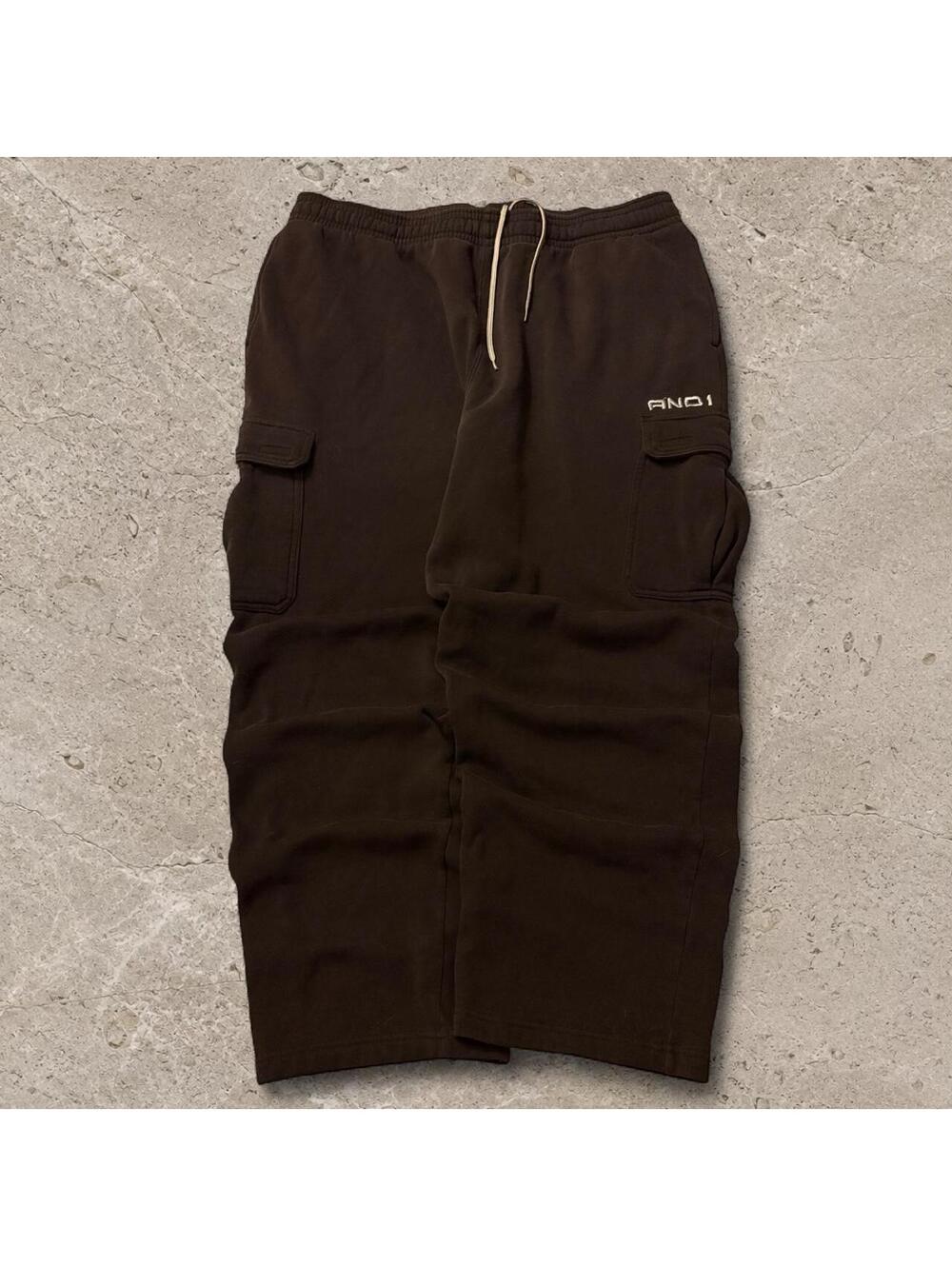 Crazy fire vintage Y2K AND1 black cargo sweatpants
